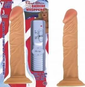 All American Whopper 7 inches Vibrating Dildo Beige All American Whopper 7 inches Vibrating Dildo Beige
